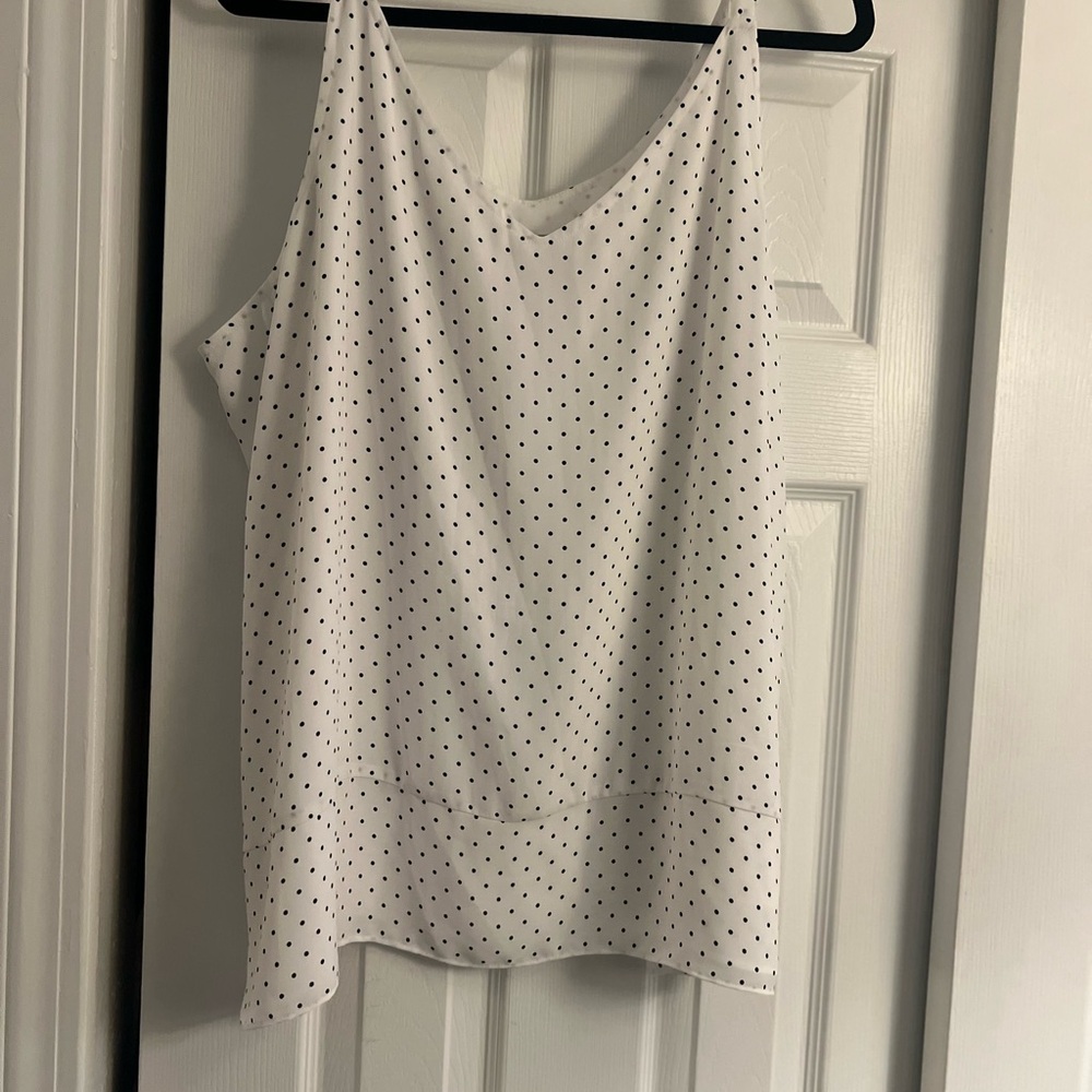 Chico's White and Black Polka Dot Camisole
